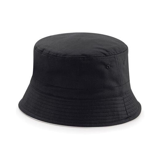Beechfield  Reversible Bucket Hat Black/Light Grey