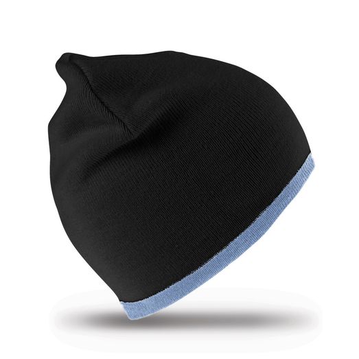 Result Winter Essentials Reversible Fashion Fit Hat Black/Sky