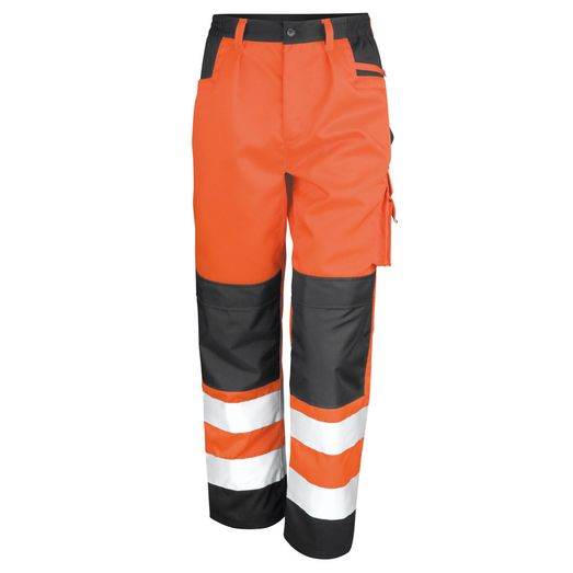 Result Safeguard Safety Cargo Trousers Hi Vis Orange