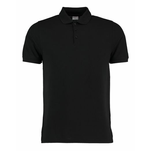 Kustom Kit Slim Fit Heavyweight Classic Superwash® 60 Polo Black