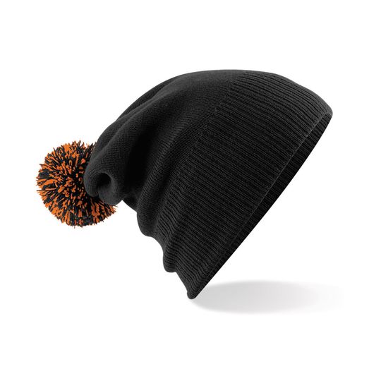 Beechfield  Snowstar® Beanie Black/Orange