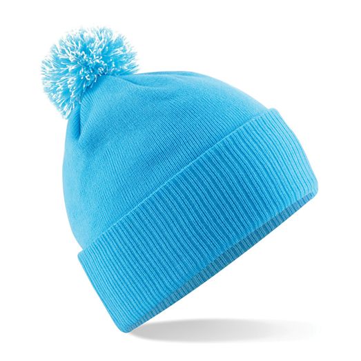 Beechfield  Snowstar® Beanie Surf Blue/Off White
