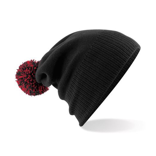Beechfield  Snowstar® Beanie Black/Classic Red