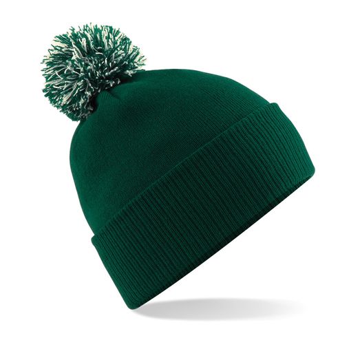 Beechfield  Snowstar® Beanie Bottle Green/Off White
