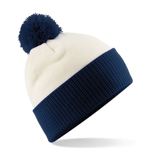 Beechfield  Snowstar® Two-Tone Beanie Off White/ French Navy