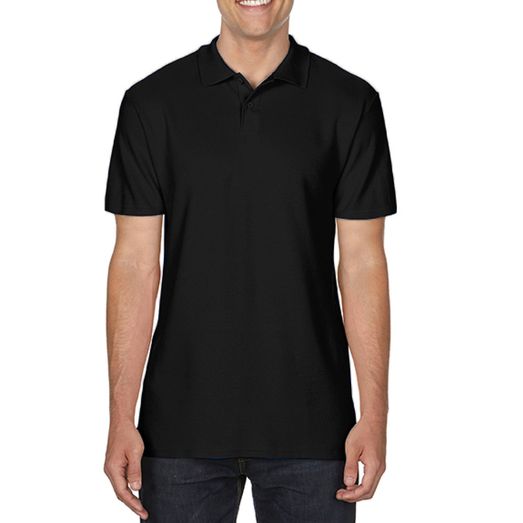 Gildan Softstyle® Adult Double Pique Polo Black