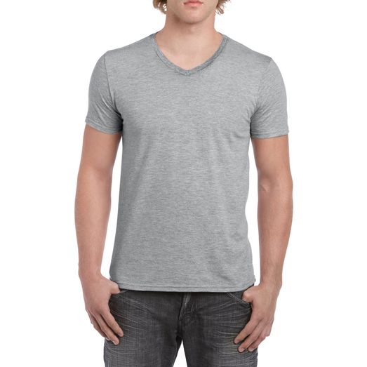 Gildan Softstyle® Adult V-Neck T-Shirt Sport Grey (RS)