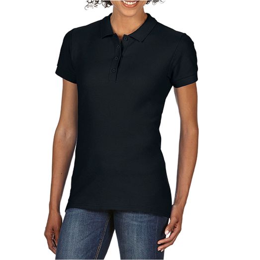 Gildan Softstyle® Ladies' Double Pique Polo Black