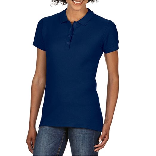 Gildan Softstyle® Ladies' Double Pique Polo Navy Blue