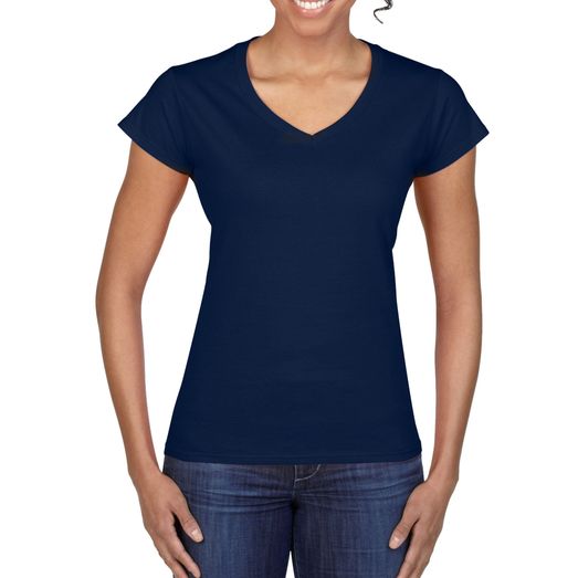 Gildan Softstyle® Ladies' V-Neck T-Shirt Navy Blue