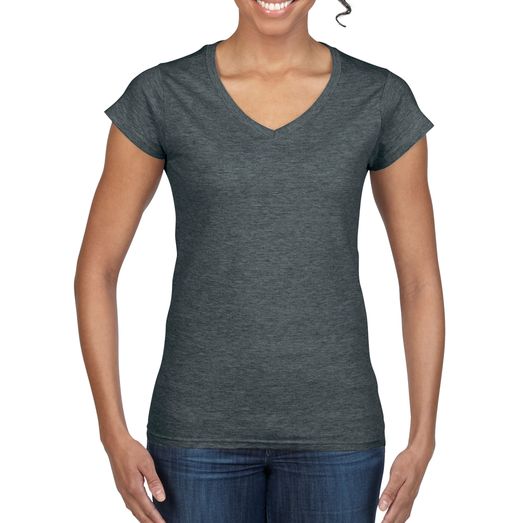 Gildan Softstyle® Ladies' V-Neck T-Shirt Dark Heather