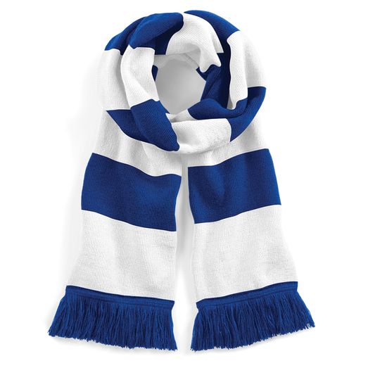 Beechfield  Stadium Scarf Bright Royal/White