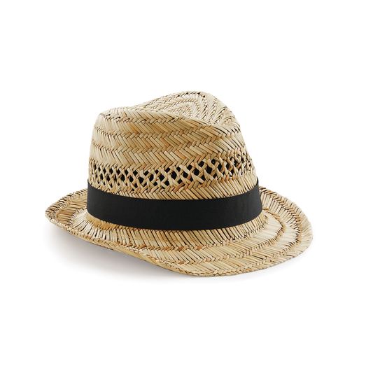Beechfield  Straw Summer Trilby Natural