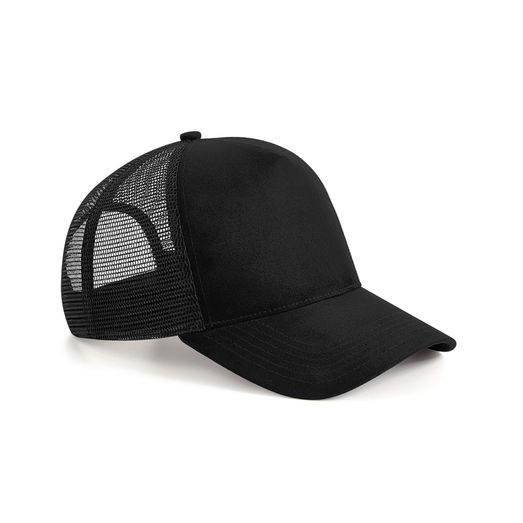 Beechfield  Suede Snapback Trucker Black