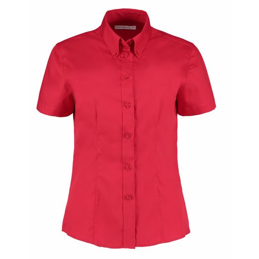 Kustom Kit Tailored Fit Short Sleeve Premium Oxford Shirt
