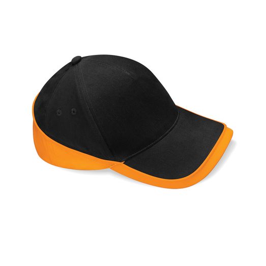 Beechfield  Teamwear Competition Cap Black/Orange