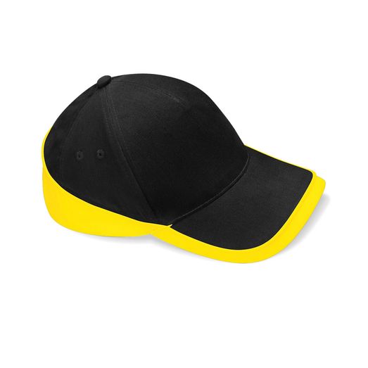 Beechfield  Teamwear Competition Cap Black/Yellow