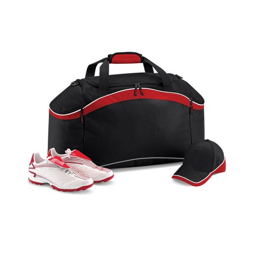 Bagbase Teamwear Holdall Black/Classic Red/White