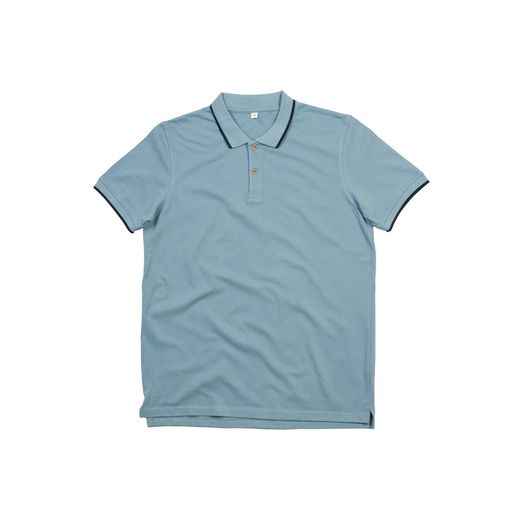 Mantis The Tipped Polo Light Denim/Navy