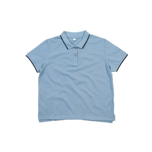 Mantis The Women's Tipped Polo Light Denim/Navy