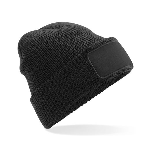 Beechfield  Thinsulate Patch Beanie Black