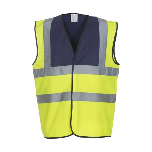 Yoko Two Tone Class 1 Waistcoat Navy/Hi-Vis Yellow
