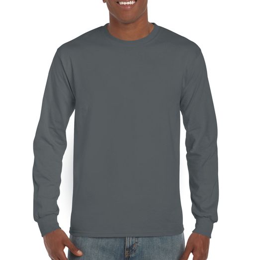 Gildan Ultra Cotton Adult Long Sleeve T-Shirt Charcoal