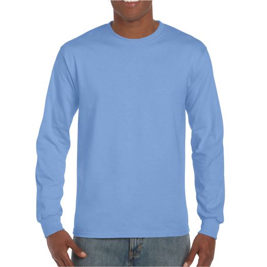 Gildan Ultra Cotton Adult Long Sleeve T-Shirt Carolina Blue