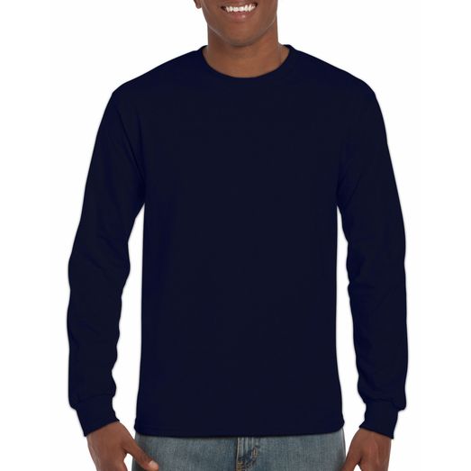 Gildan Ultra Cotton Adult Long Sleeve T-Shirt Navy Blue