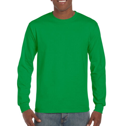 Gildan Ultra Cotton Adult Long Sleeve T-Shirt Irish Green