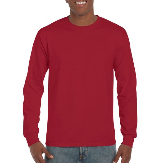 Gildan Ultra Cotton Adult Long Sleeve T-Shirt Cardinal
