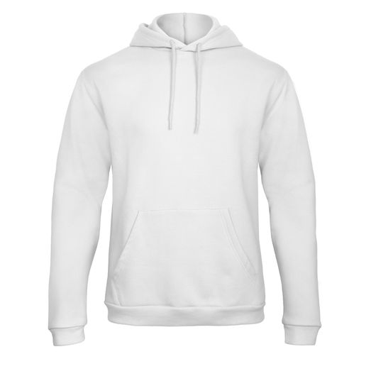B&amp;C Unisex ID.203 50/50 Hooded Sweatshirt White