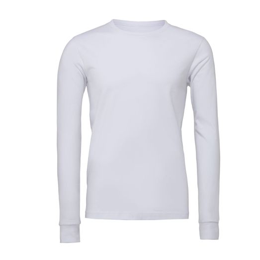 Bella Unisex Jersey Long Sleeve Tee White