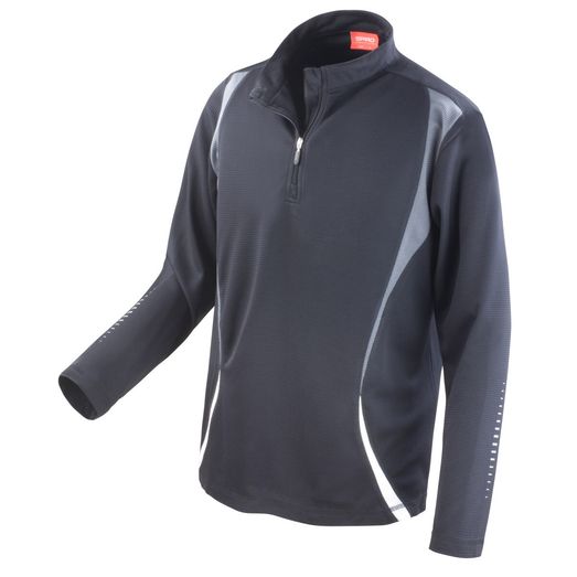 Spiro Unisex Trial Training Top Black/Grey/White