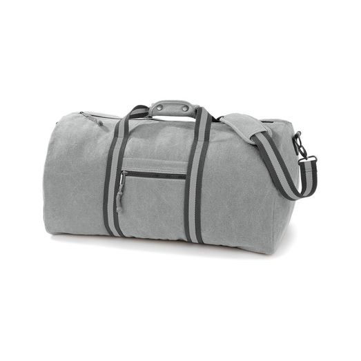 Quadra Vintage Canvas Holdall Vintage Light Grey