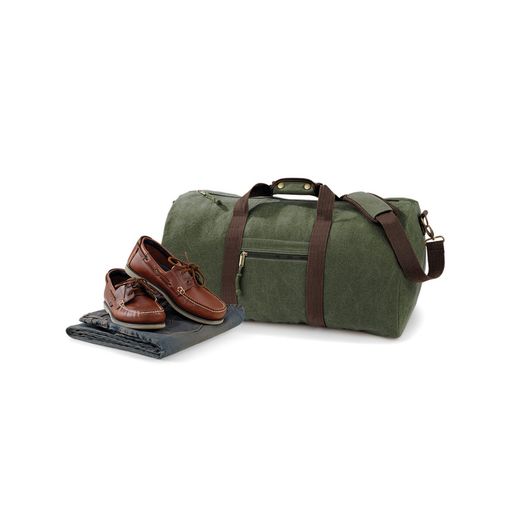 Quadra Vintage Canvas Holdall Vintage Military Green