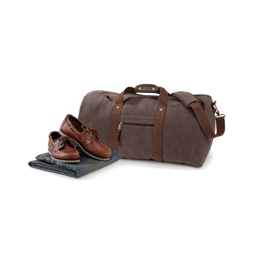 Quadra Vintage Canvas Holdall Vintage Brown