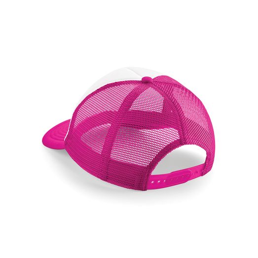 Beechfield  Vintage Snapback Trucker Fuchsia/White