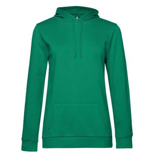 B&amp;C Women's #Hooded Sweat Kelly Green