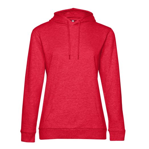 B&amp;C Women's #Hooded Sweat Heather Red