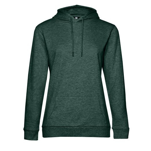 B&amp;C Women's #Hooded Sweat Heather Dark Green
