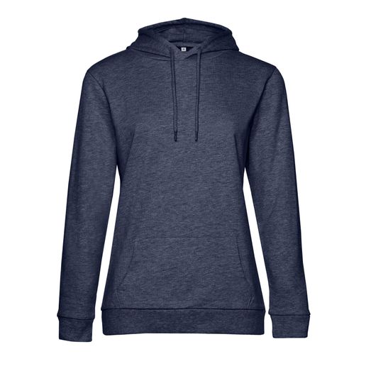 B&amp;C Women's #Hooded Sweat Heather Navy