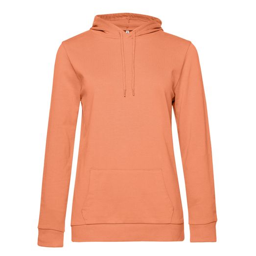 B&amp;C Women's #Hooded Sweat Melon Orange