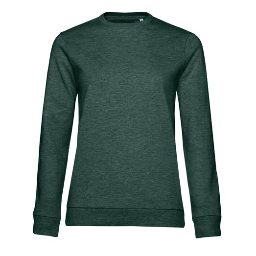 B&amp;C Women's #Set In Sweatshirt Heather Dark Green