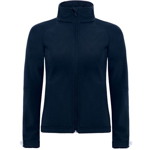 B&amp;C Women's Hooded Softshell Navy Blue
