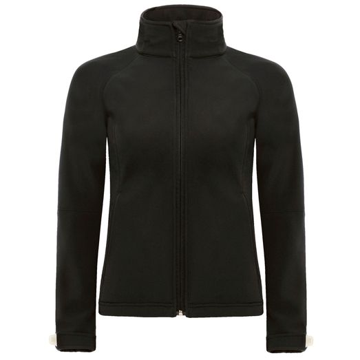 B&amp;C Women's Hooded Softshell Black
