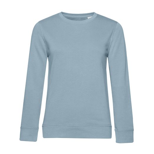 B&amp;C Women's Organic Crew Neck Sweat Blue Fog