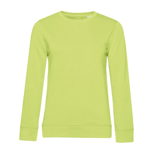 B&amp;C Women's Organic Crew Neck Sweat Lime