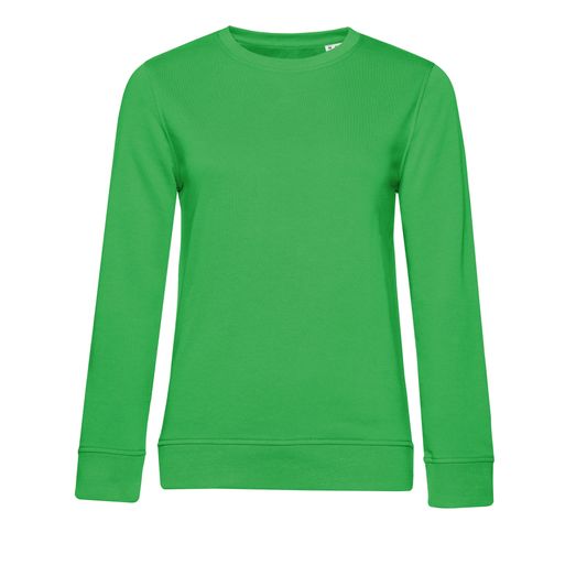 B&amp;C Women's Organic Crew Neck Sweat Apple Green