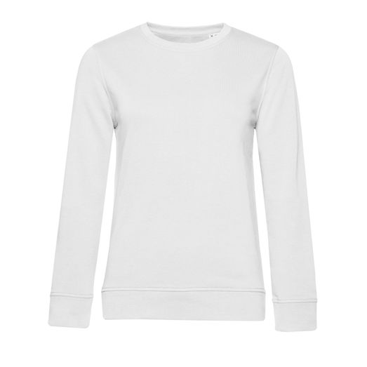 B&amp;C Women's Organic Crew Neck Sweat White